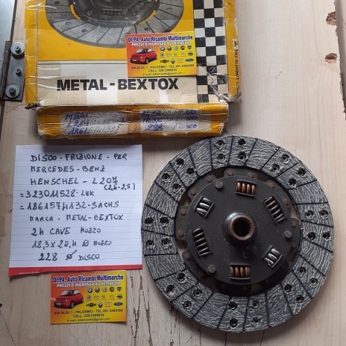 DISCO FRIZIONE PER MERCEDES HENSCHEL L207 BENZINA METAL-BEXTOX