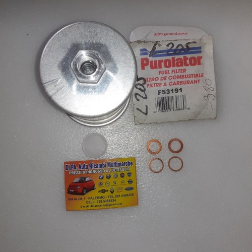 FILTRO CARBURANTE PER ALFA ROMEO 164 SPYDER PUROLATOR F53191 L205 TECNOCAR B86