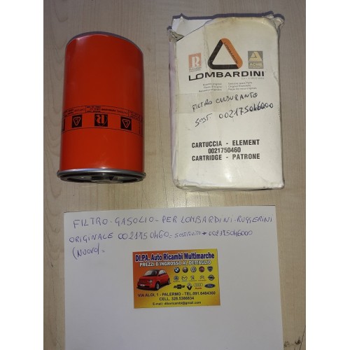 FILTRO GASOLIO PER LOMBARDINI RUGGERINI ORIGINALE 0021750460 NUOVO