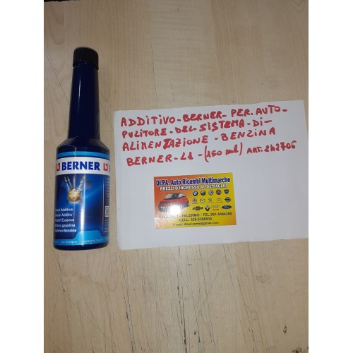 ADDITIVO BERNER PER AUTO PULITORE DEL SISTEMA DI ALIMETAZIONE BENZINA 150 ml