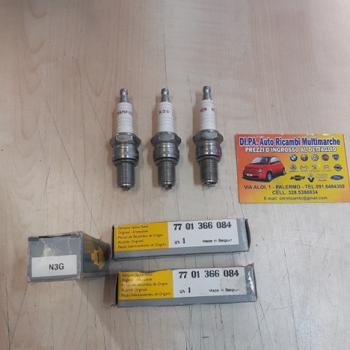 SET  DI 3 CANDELE  N3G  ACCENSIONE PER  RENAULT  SUPER 5 R5  R11