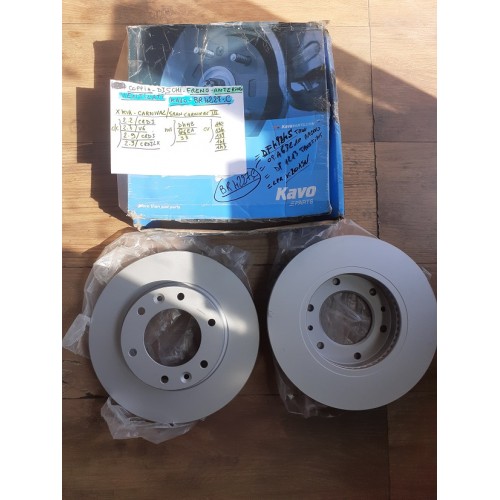 COPPIA DISCHI FRENO ANTERIORI VENTILATI KAVO PARTS PER KIA CARNIVAL 2.2 CRDI