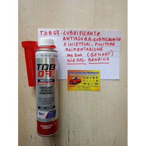 TDB07 LUBRIFICANTE ANTIUSURA SUBMICRONICO PER INIETTORI PULITORE ALIMENTAZIONR DIESEL BENZINA ml 300