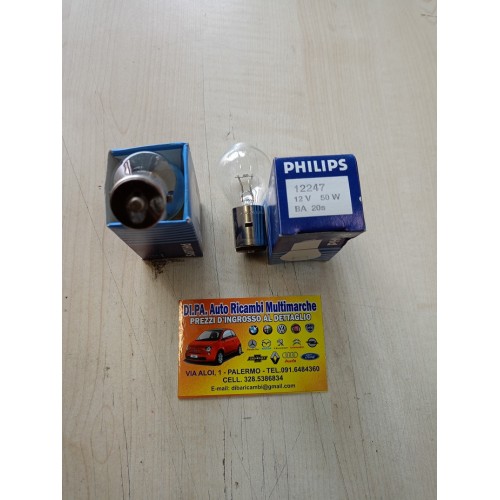 COPPIA LAMPADINE PHILIPS 12V 50 W- 12247