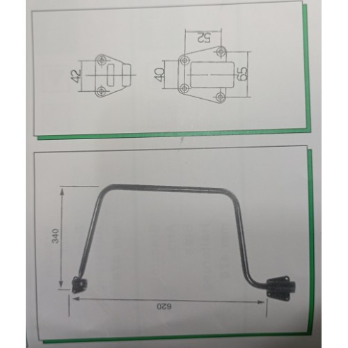 BRACCIO ASTA SUPPORTO SPECCHIO DX FIAT 170 NC - 170 NT/25