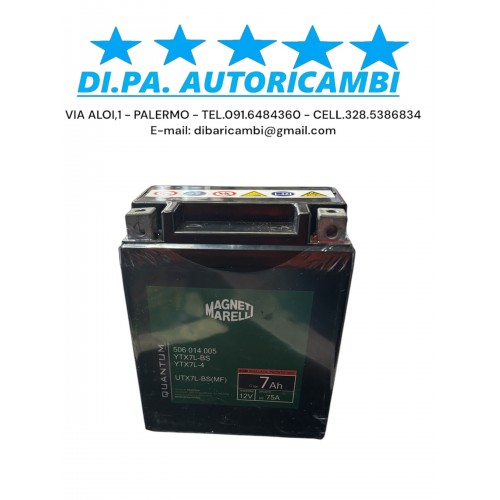 MAGNETI MARELLI BATTERIA MOTO SCOOTER YTX7L-BS 7AH 12V 75A