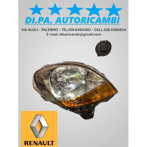 FARO PROIETTORE H4 RENAULT KANGOO DAL 2003 - 2008 ELETTRICA DX